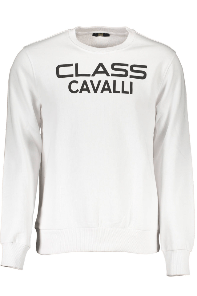1386CAVALLI CLASS FELPA SENZA ZIP UOMO BIANCO