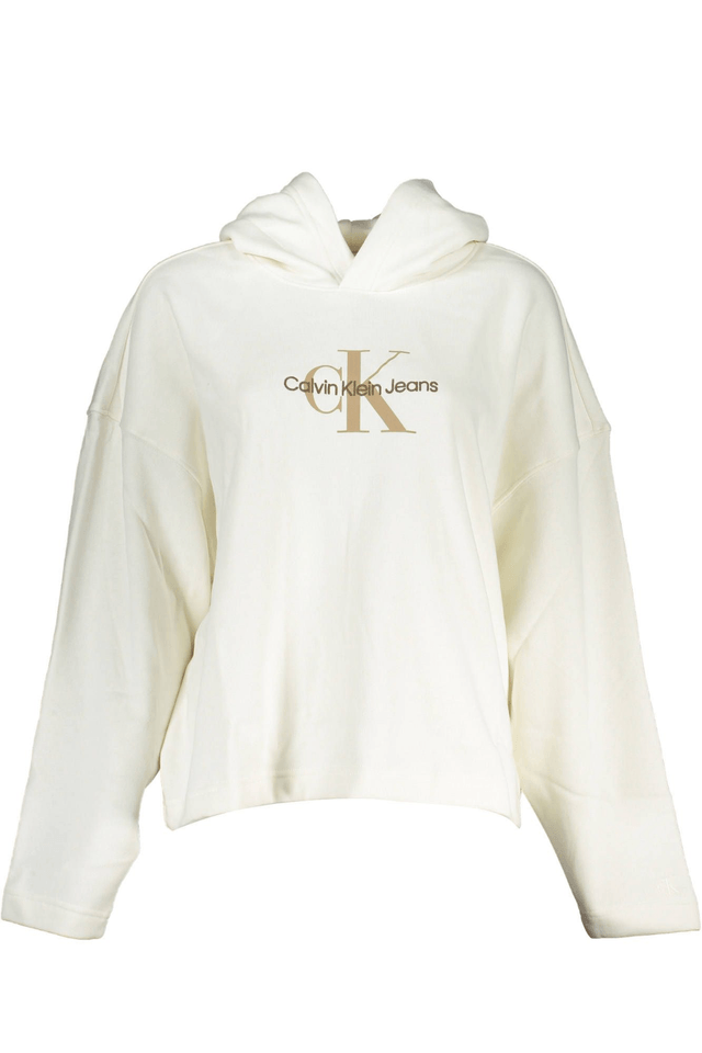 4635CALVIN KLEIN FELPA SENZA ZIP DONNA BIANCO