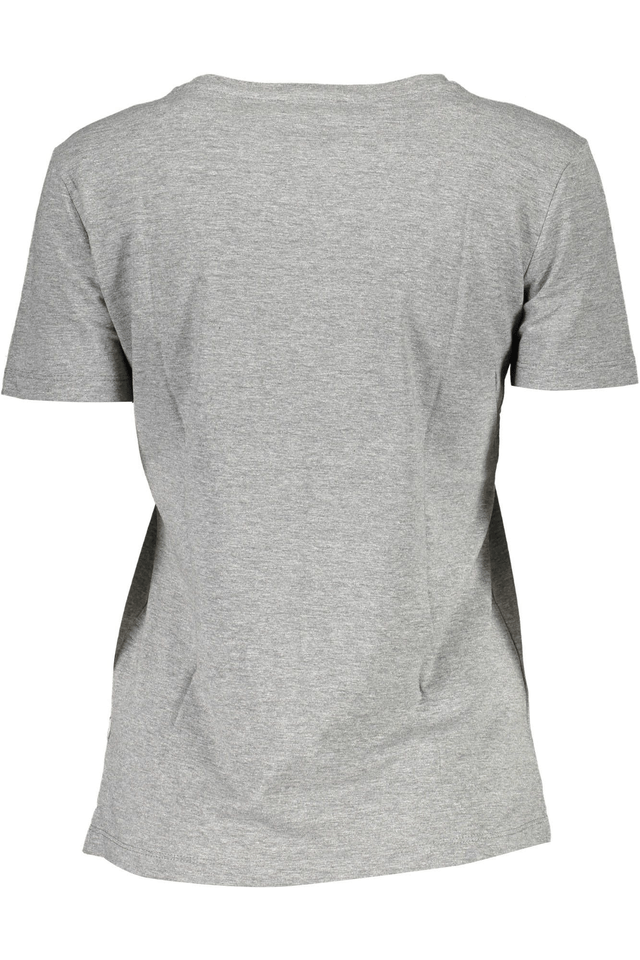 546GUESS JEANS T-SHIRT MANICHE CORTE DONNA GRIGIO