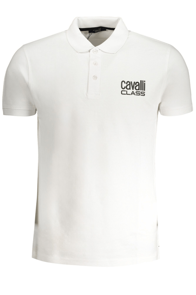 8990CAVALLI CLASS POLO MANICHE CORTE UOMO BIANCO