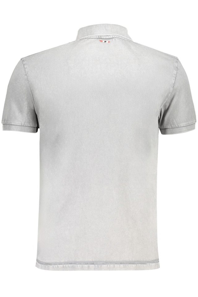 9123NAPAPIJRI POLO MANICHE CORTE UOMO GRIGIO