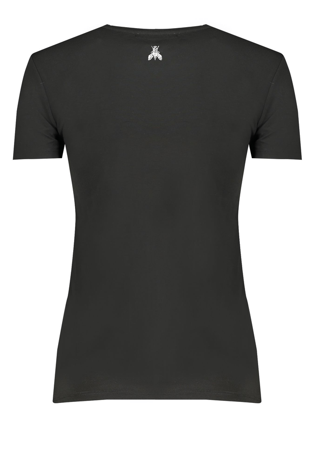 8145PATRIZIA PEPE T-SHIRT MANICHE CORTE DONNA NERO