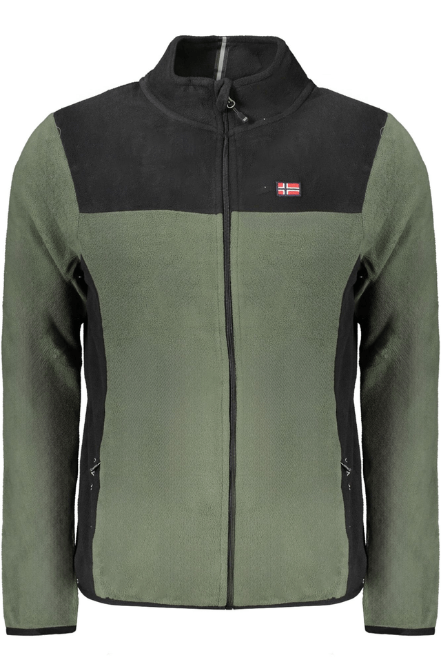 10178NORWAY 1963 FELPA CON ZIP UOMO VERDE