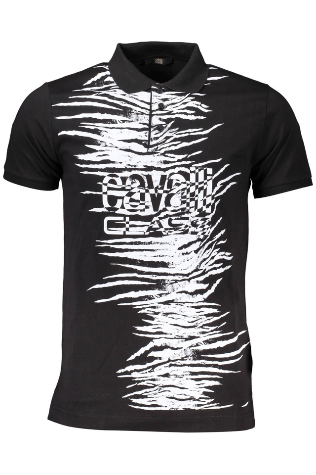 4149CAVALLI CLASS POLO MANICHE CORTE UOMO NERO