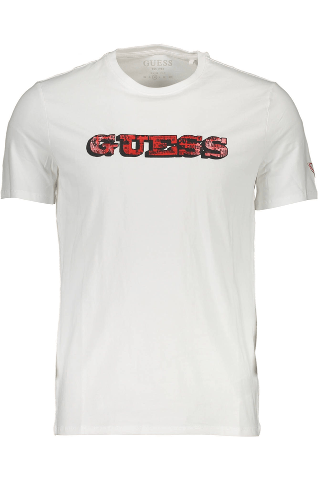 628GUESS JEANS T-SHIRT MANICHE CORTE UOMO BIANCO