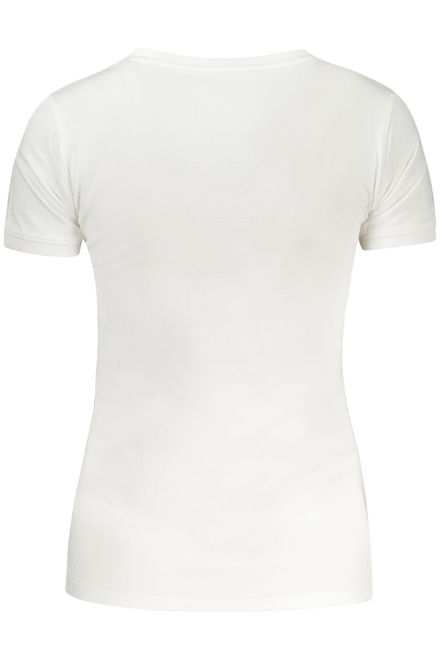 10578GUESS JEANS T-SHIRT MANICHE CORTE DONNA BIANCO