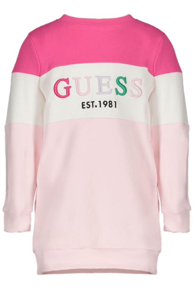 8123GUESS JEANS FELPA SENZA ZIP BAMBINA ROSA
