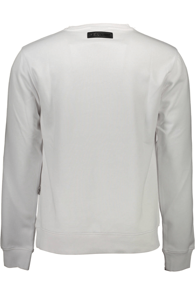 1231PLEIN SPORT FELPA SENZA ZIP UOMO BIANCO