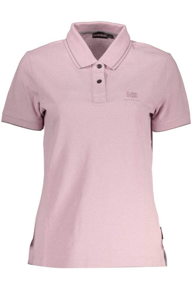 3439NAPAPIJRI POLO MANICHE CORTE DONNA ROSA