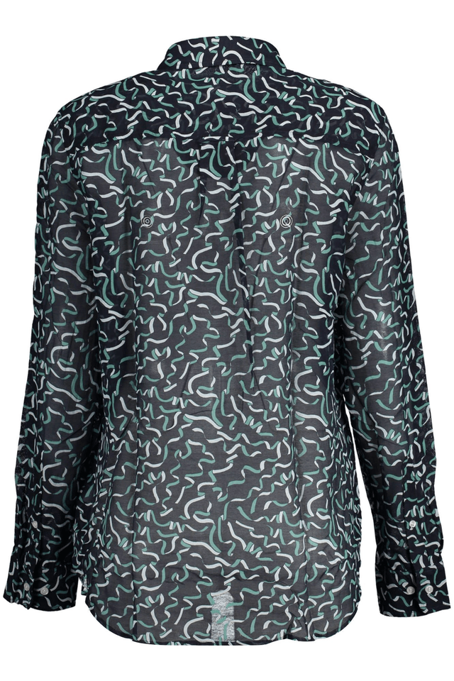 5478GANT CAMICIA MANICHE LUNGHE DONNA BLU