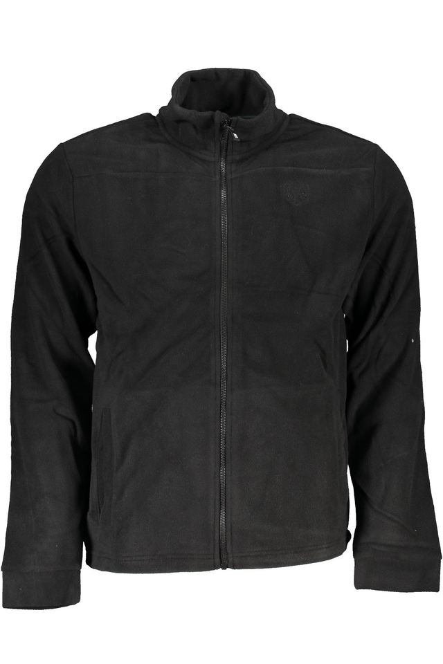 6194GIAN MARCO VENTURI FELPA CON ZIP UOMO NERO