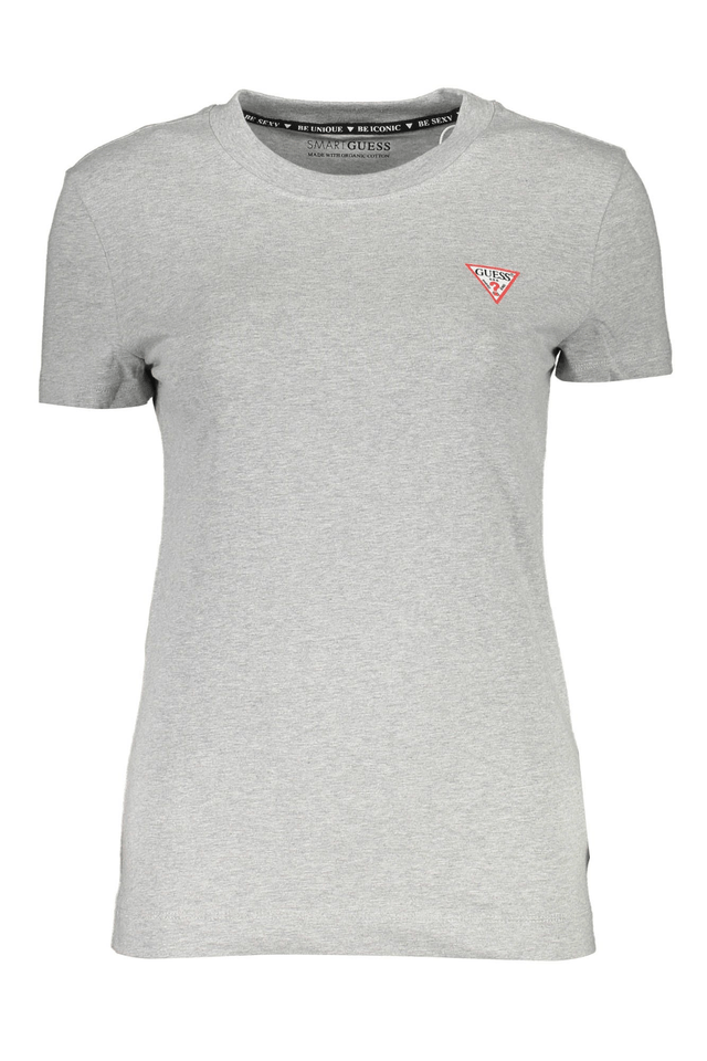 1304GUESS JEANS T-SHIRT MANICHE CORTE DONNA GRIGIO