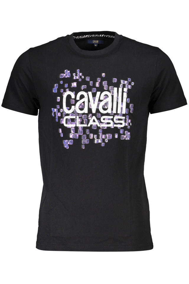 6444CAVALLI CLASS T-SHIRT MANICHE CORTE UOMO NERO