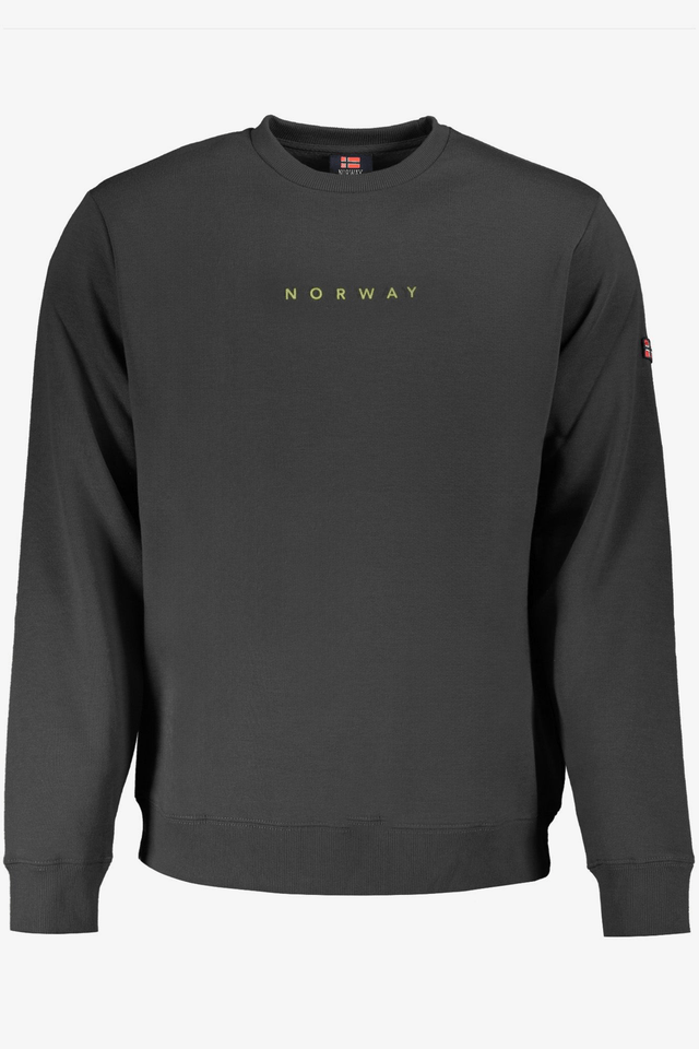10071NORWAY 1963 FELPA SENZA ZIP UOMO NERO