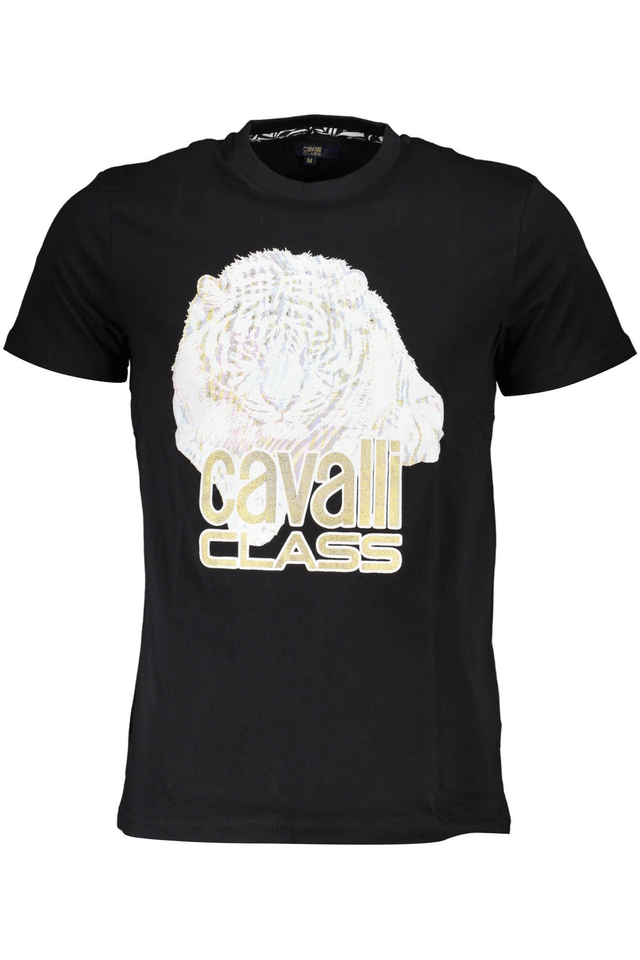 4524CAVALLI CLASS T-SHIRT MANICHE CORTE UOMO NERO