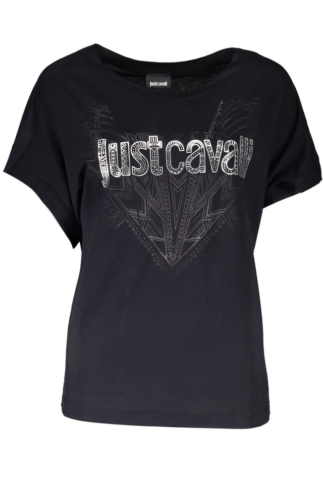 990JUST CAVALLI T-SHIRT MANICHE CORTE DONNA NERO