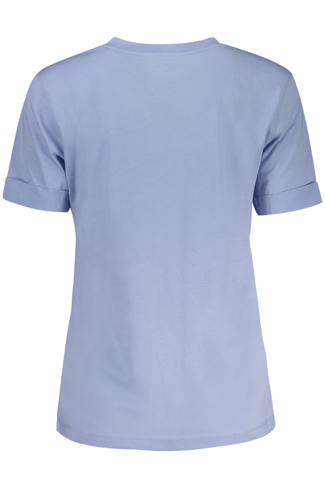 10581GUESS JEANS T-SHIRT MANICHE CORTE DONNA AZZURRO