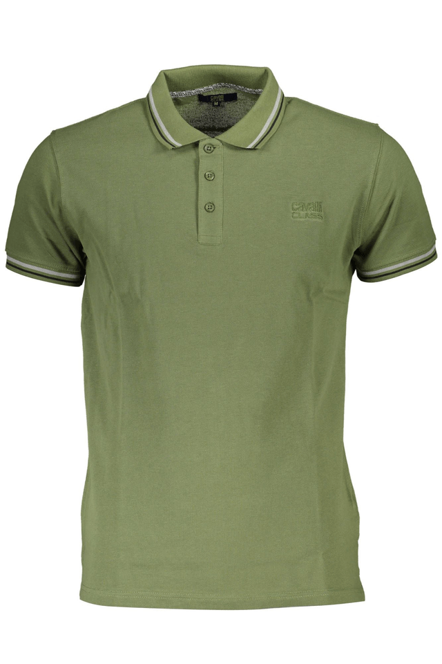 4565CAVALLI CLASS POLO MANICHE CORTE UOMO VERDE