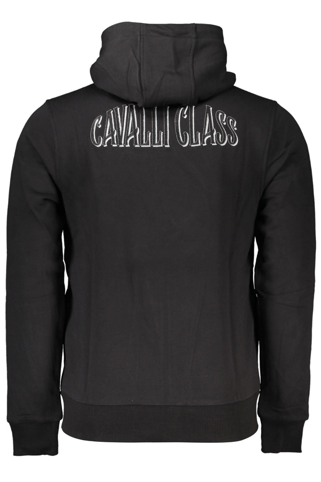 4124CAVALLI CLASS FELPA CON ZIP UOMO NERO