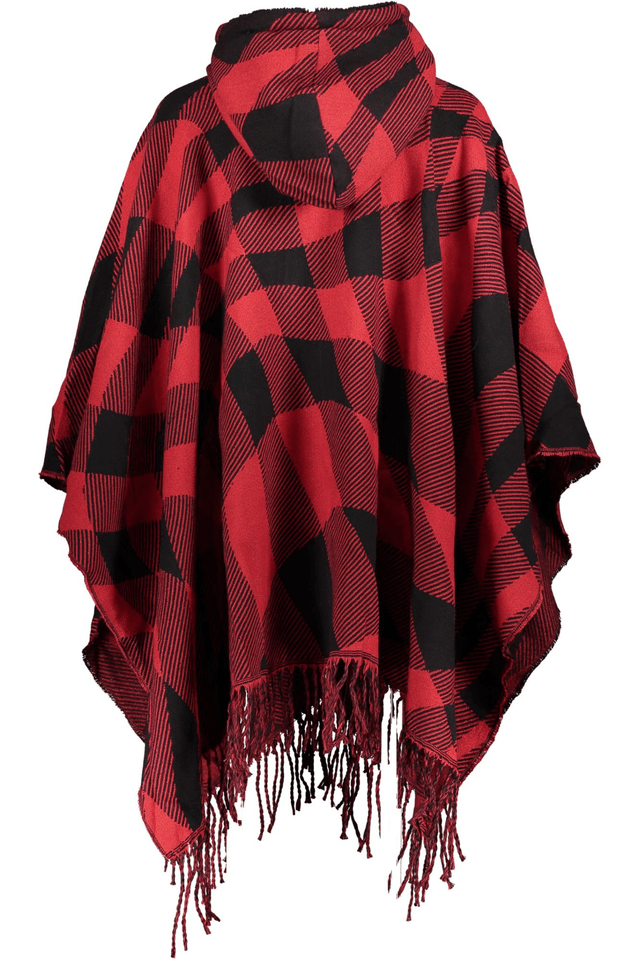 5555DESIGUAL PONCHO DONNA ROSSO