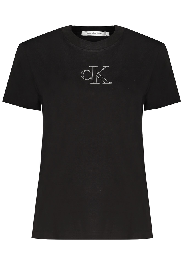 9779CALVIN KLEIN T-SHIRT MANICHE CORTE DONNA NERO