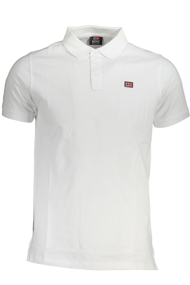 3924NORWAY 1963 POLO MANICHE CORTE UOMO BIANCO