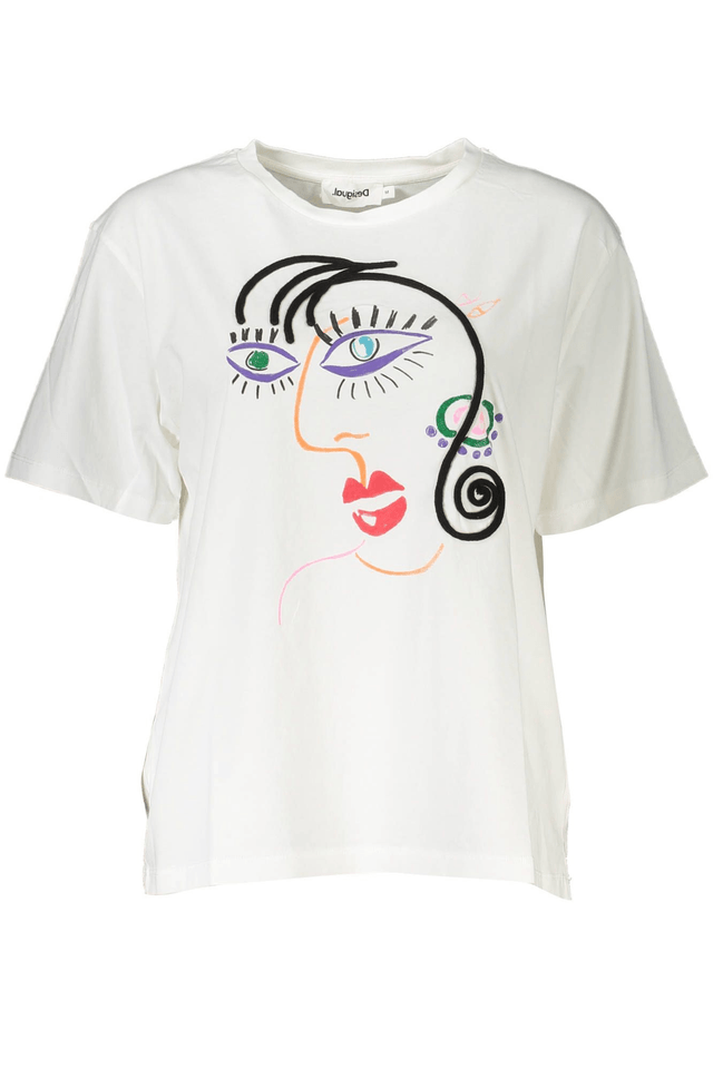 3150DESIGUAL T-SHIRT MANICHE CORTE DONNA BIANCO