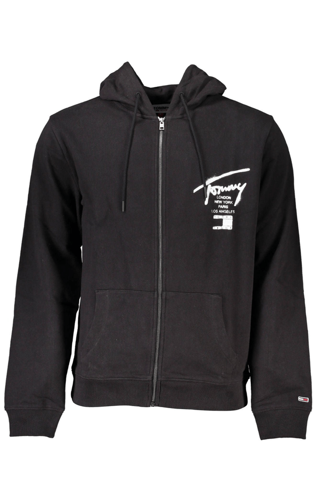 4728TOMMY HILFIGER FELPA CON ZIP UOMO NERO