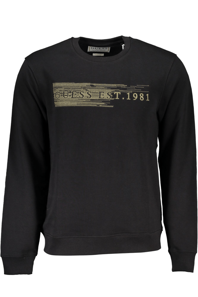 7452GUESS JEANS FELPA SENZA ZIP UOMO NERO