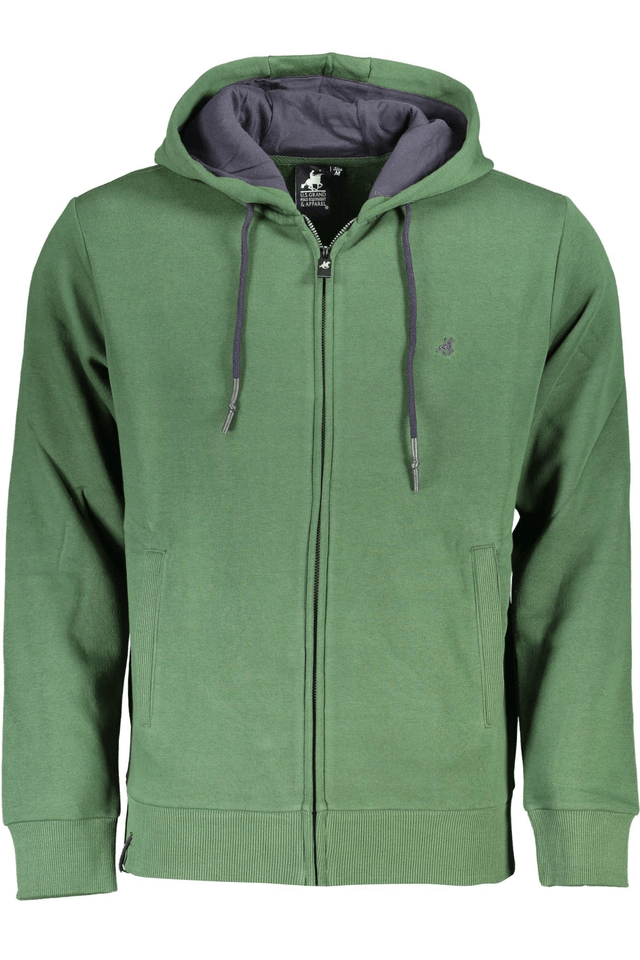 4819U.S. GRAND POLO FELPA CON ZIP UOMO VERDE