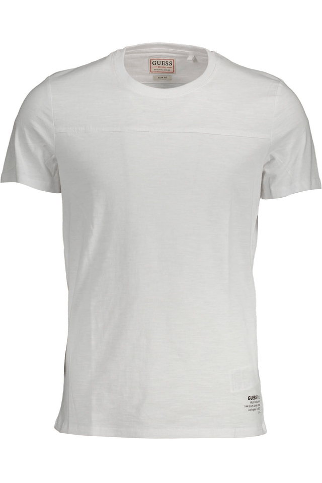 321GUESS JEANS T-SHIRT MANICHE CORTE UOMO BIANCO