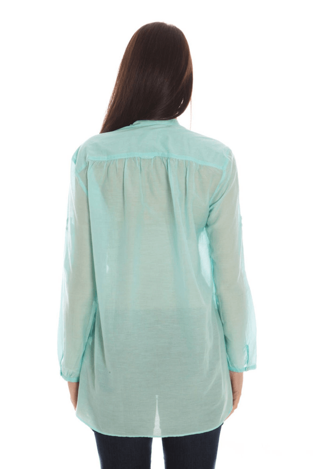 662GANT CAMICIA MANICHE LUNGHE DONNA AZZURRO
