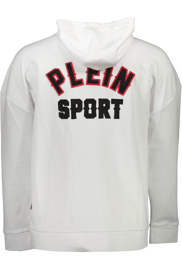 1292PLEIN SPORT FELPA CON ZIP UOMO BIANCO