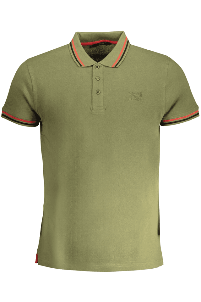 8985CAVALLI CLASS POLO MANICHE CORTE UOMO VERDE
