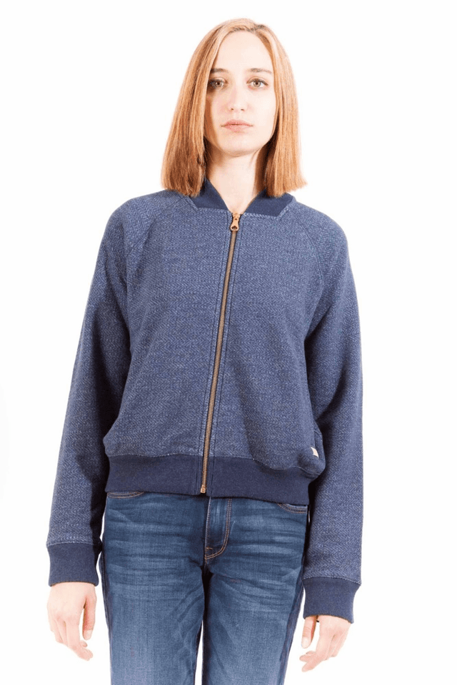 978GANT FELPA CON ZIP DONNA BLU