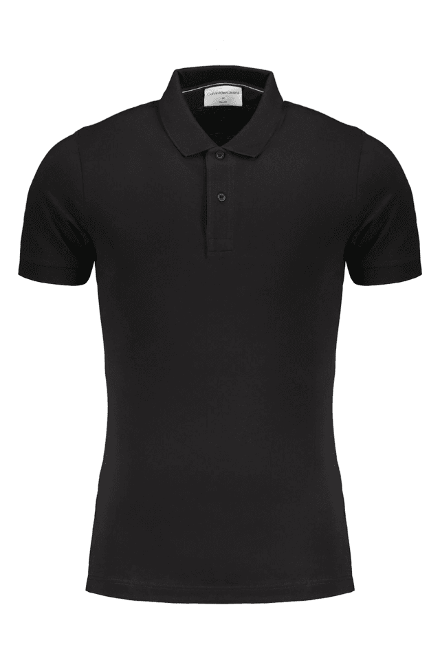 8461CALVIN KLEIN POLO MANICHE CORTE UOMO NERO