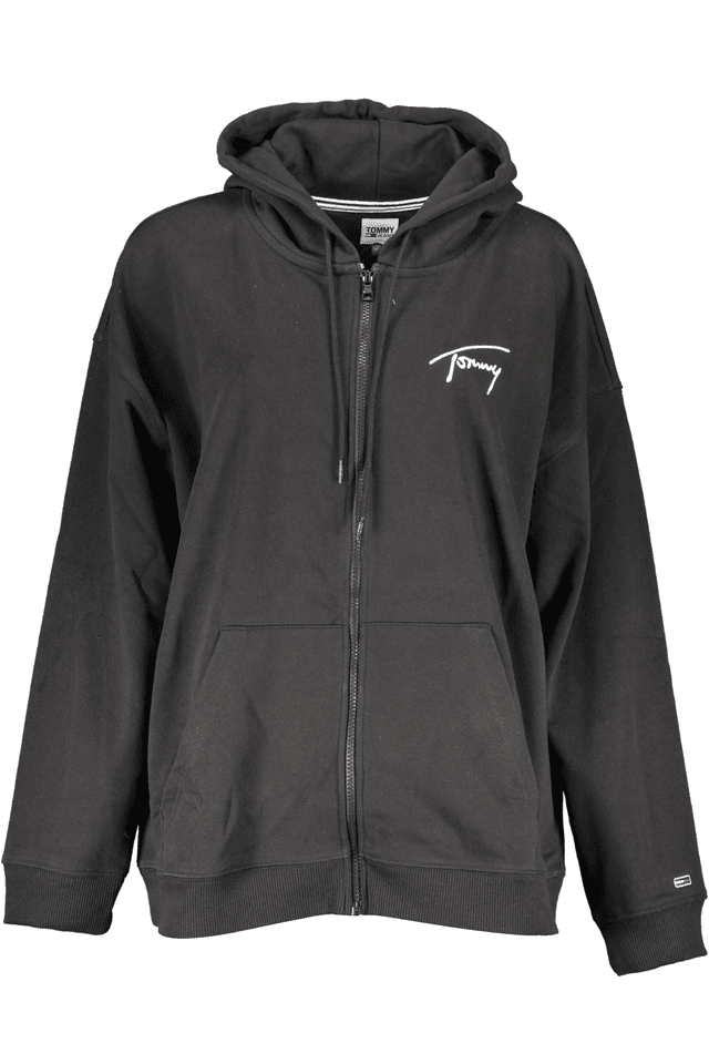 1985TOMMY HILFIGER FELPA CON ZIP DONNA NERO