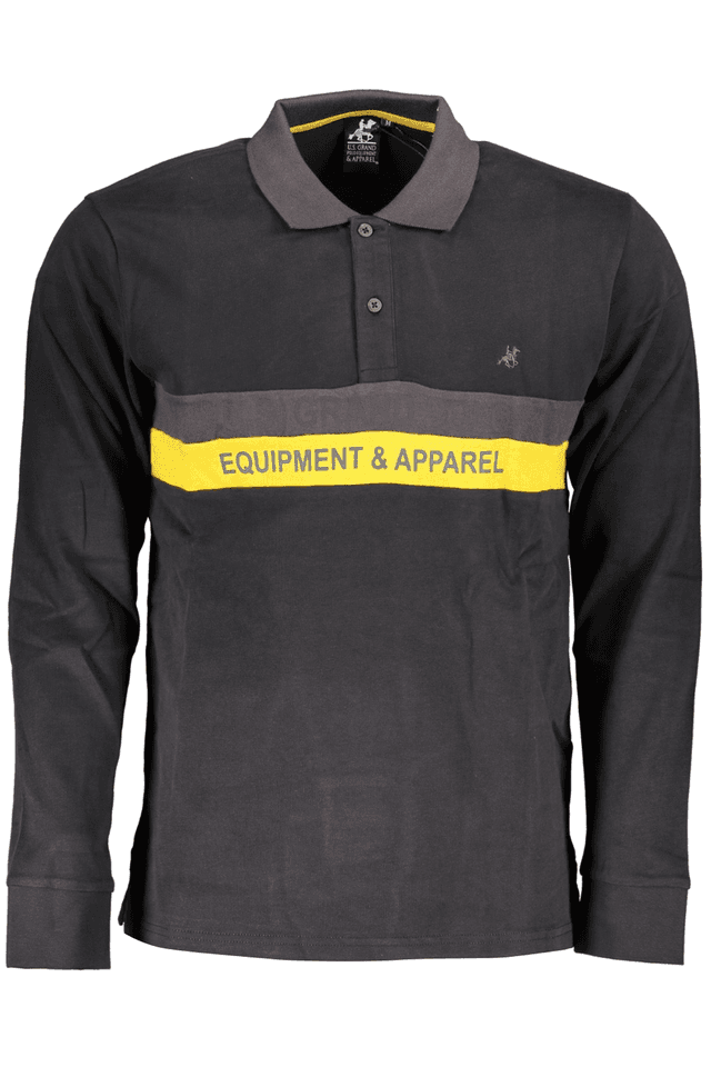 7350U.S. GRAND POLO POLO MANICHE LUNGHE UOMO NERO