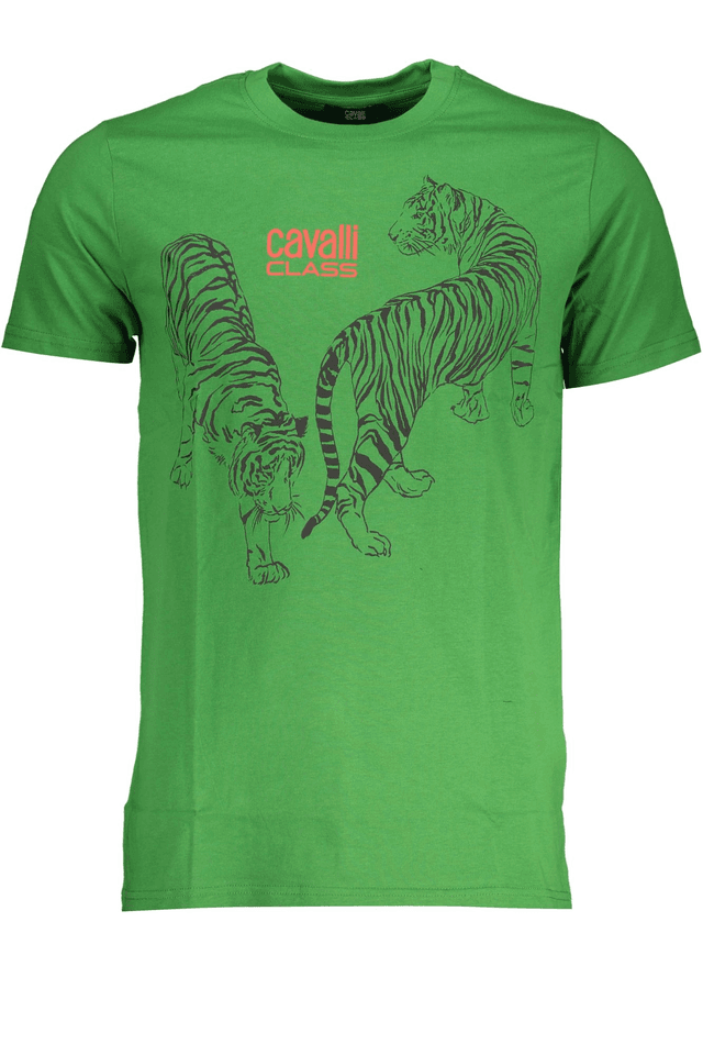7739CAVALLI CLASS T-SHIRT MANICHE CORTE UOMO VERDE