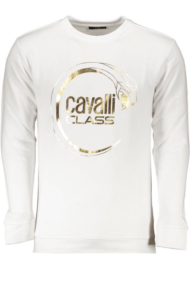 6749CAVALLI CLASS FELPA SENZA ZIP UOMO BIANCO
