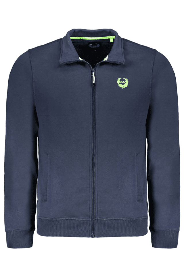9646GIAN MARCO VENTURI FELPA CON ZIP UOMO BLU