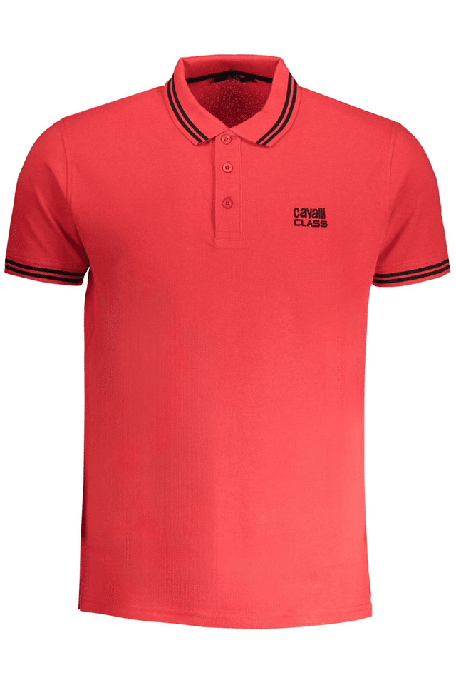 8995CAVALLI CLASS POLO MANICHE CORTE UOMO ROSSO