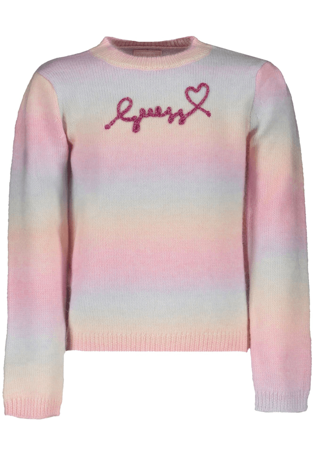 8114GUESS JEANS MAGLIONE BAMBINA ROSA