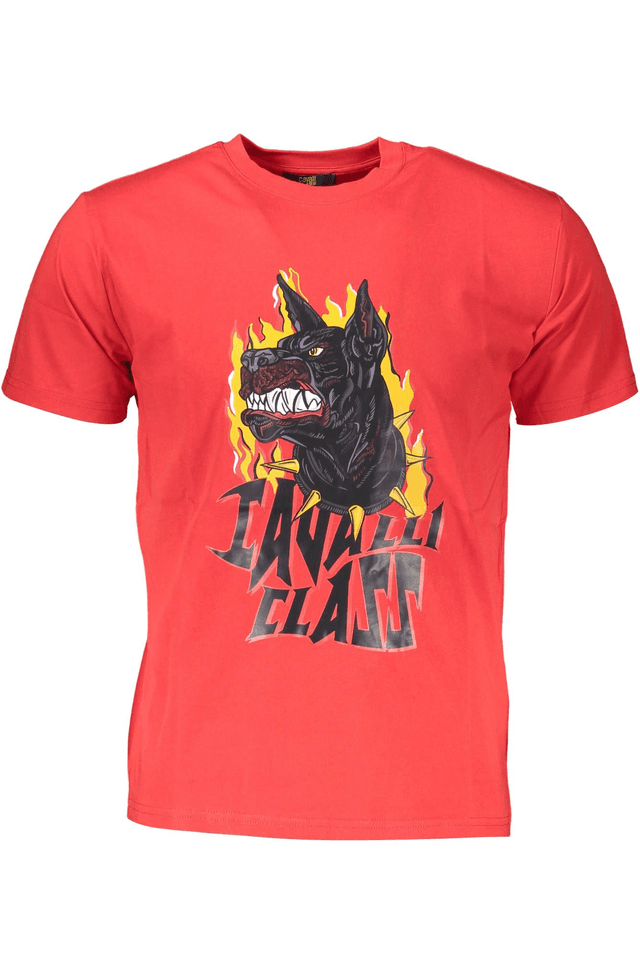 4161CAVALLI CLASS T-SHIRT MANICHE CORTE UOMO ROSSO