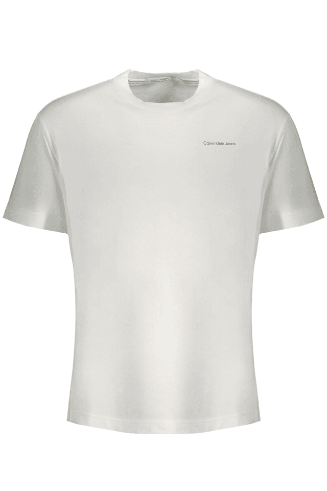 9755CALVIN KLEIN T-SHIRT MANICHE CORTE UOMO BIANCO