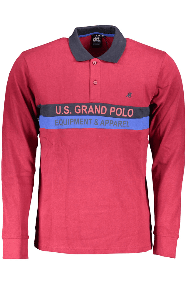 7406U.S. GRAND POLO POLO MANICHE LUNGHE UOMO ROSSO