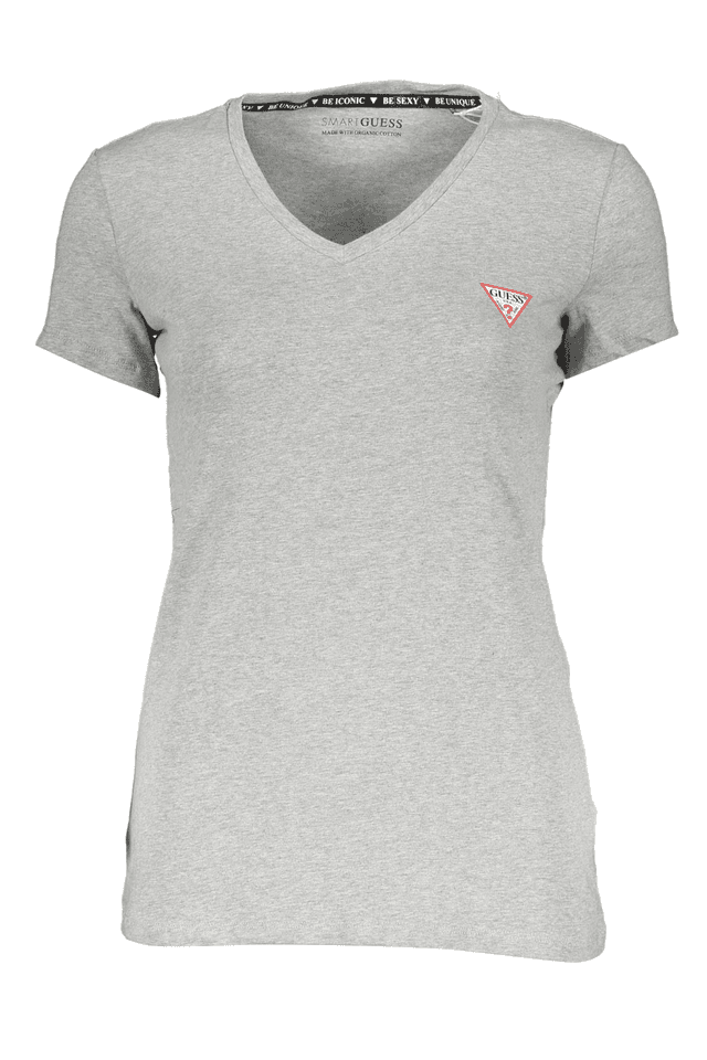 1308GUESS JEANS T-SHIRT MANICHE CORTE DONNA GRIGIO