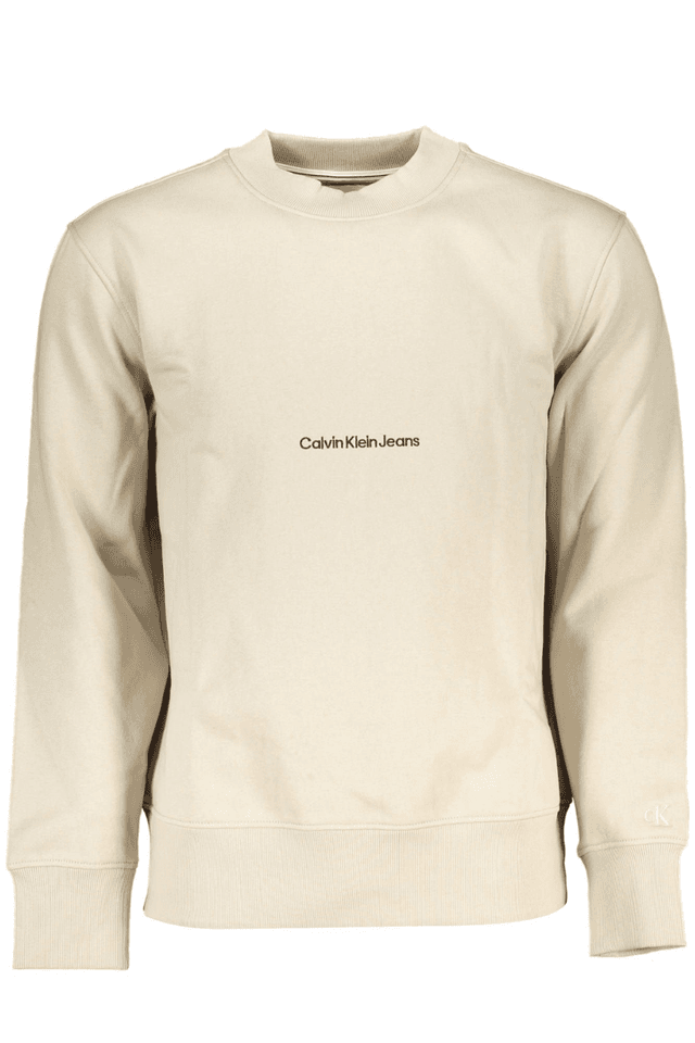 6463CALVIN KLEIN FELPA SENZA ZIP UOMO BEIGE