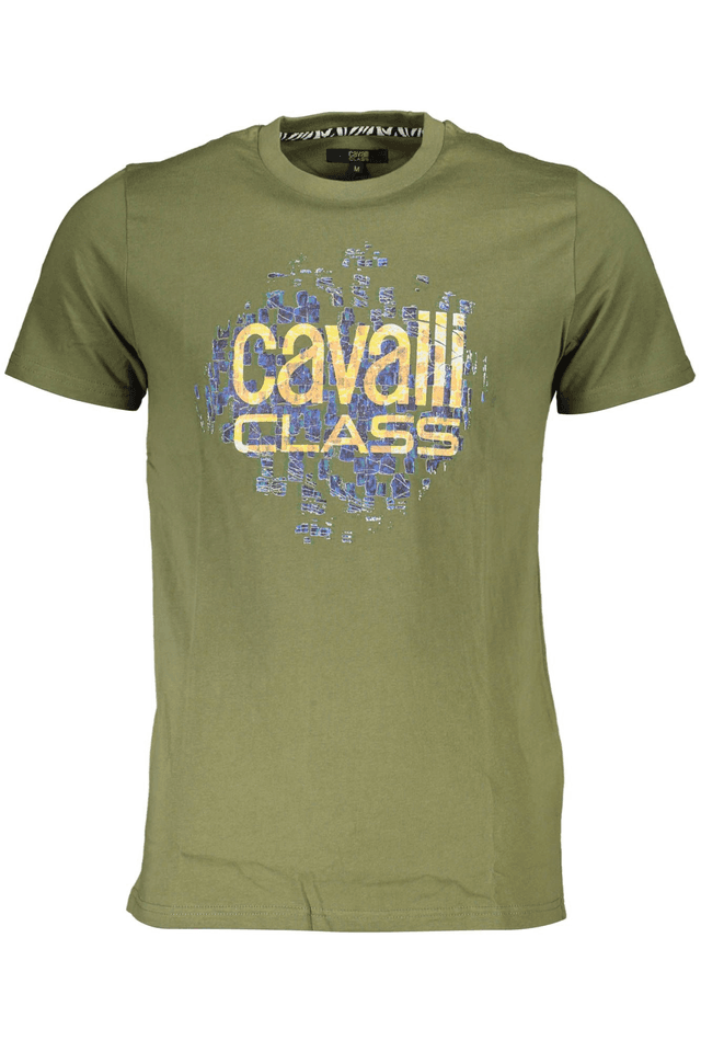 4547CAVALLI CLASS T-SHIRT MANICHE CORTE UOMO VERDE