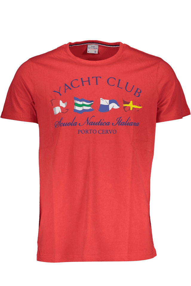 4570SCUOLA NAUTICA T-SHIRT MANICHE CORTE UOMO ROSSO